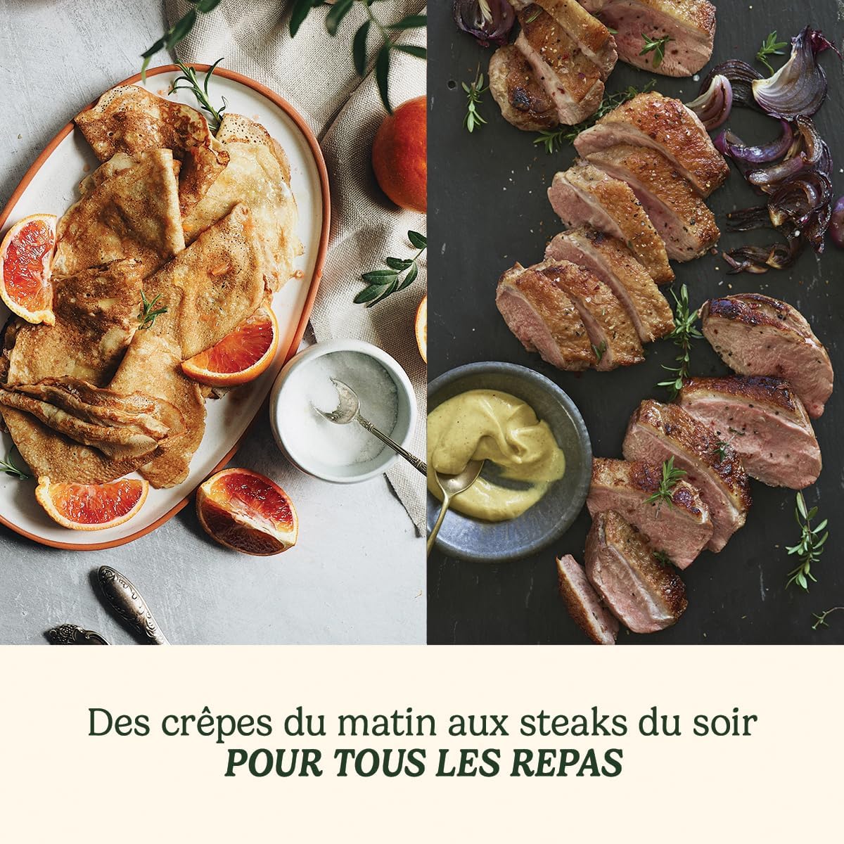 Cuisinart Plancha Entertaining Gril - Grande Plancha Electrique, Plaque de Cuisson Teppanyaki pour la maison - Plaque amovible non adhérente, Deux zones de température allant jusqu'à 260C – Image 5