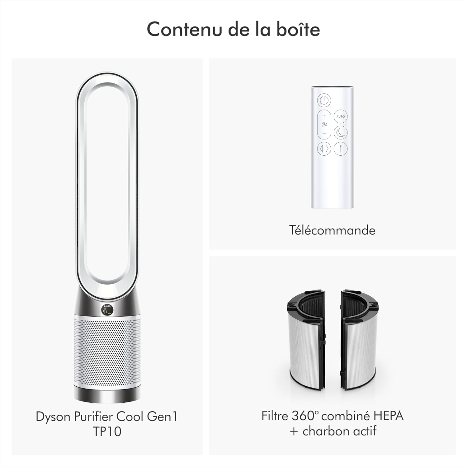 Dyson Purifier Cool Gen1 Purificateur d’air et ventilateur TP10 – purification puissante, flux d’air rafraîchissant (Blanc) – Image 4