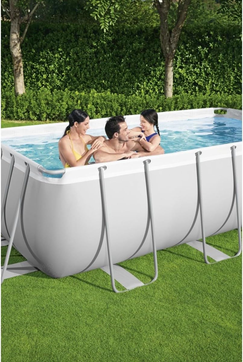 Bestway Power Steel Rectangular Pools, Grey – Image 7
