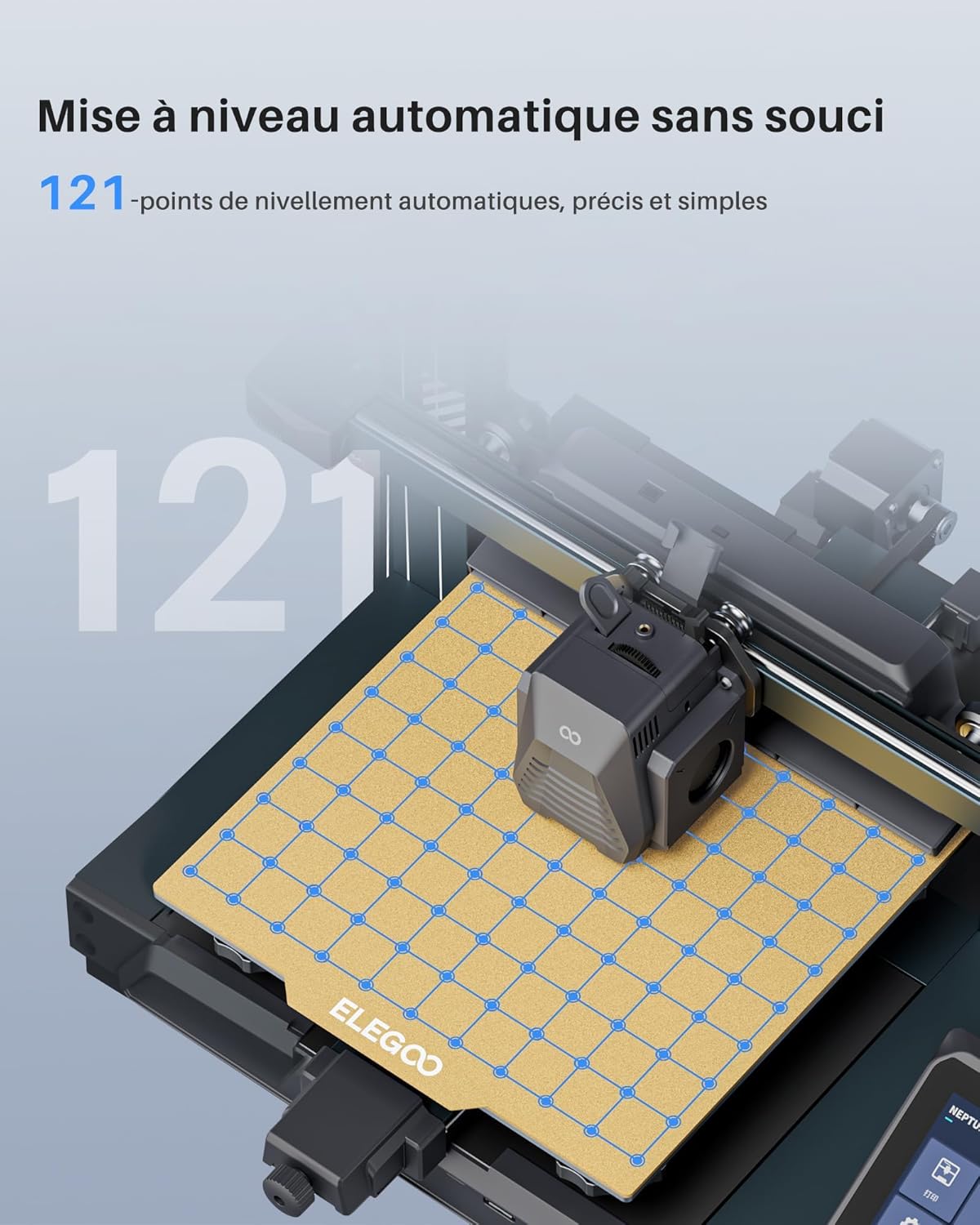 ELEGOO Neptune 4 Pro Imprimante 3D Rapide, 500mm/s Haute Vitesse avec Firmware Klipper, Nivellement Automatique et Extrudeuse Double-Gear Direct, Lit de Chaleur segmenté Intelligent 225x225x265mm – Image 8