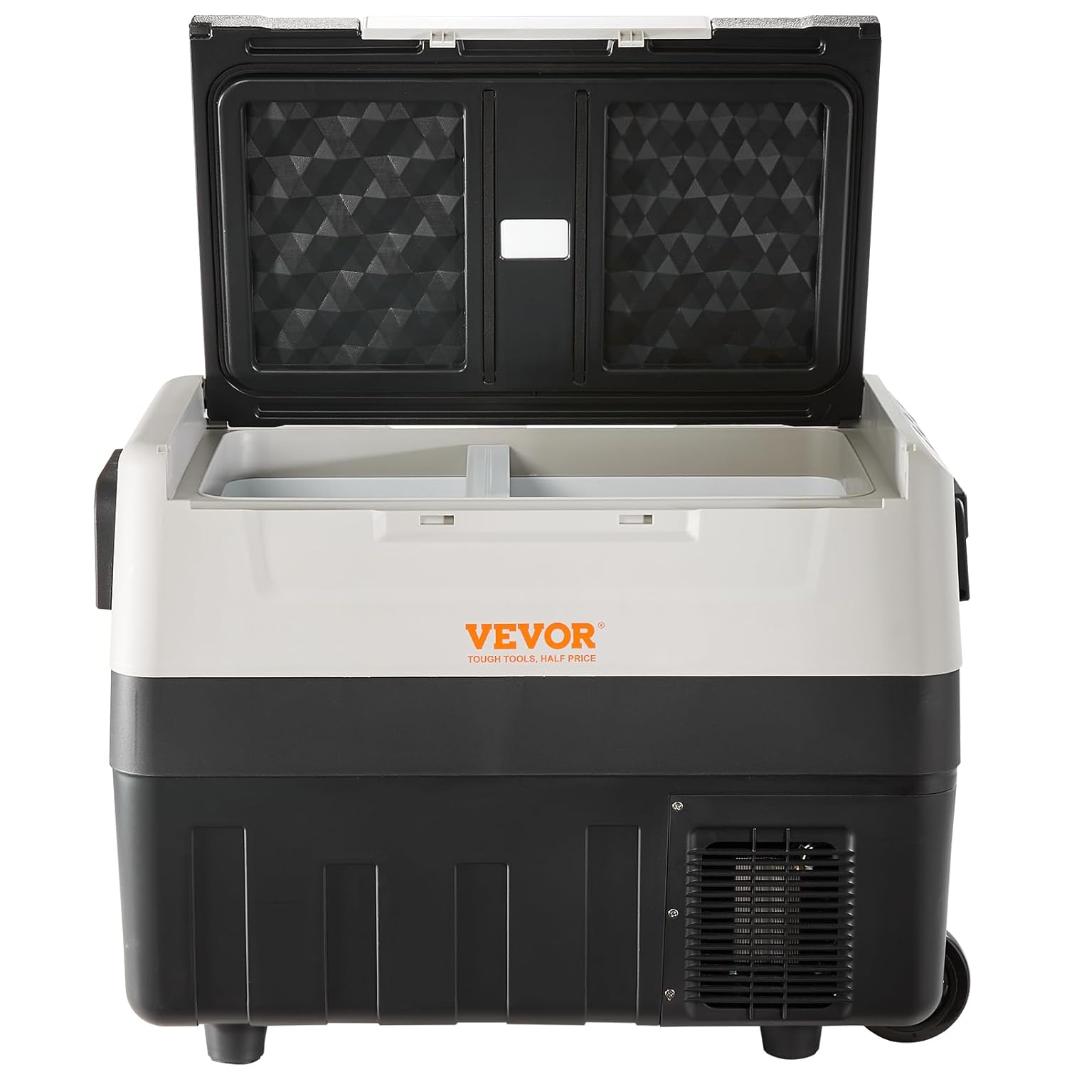 VEVOR Glacière Électrique Portable de 55 L Réfrigérateur de Voiture Portable 12/24 V CC 100-240 V CA Frigo Voiture Double Zone 0,6 kW.h -20 °C à 10 °C Réglable Congélateur pour Camion Bateau Camping – Image 9