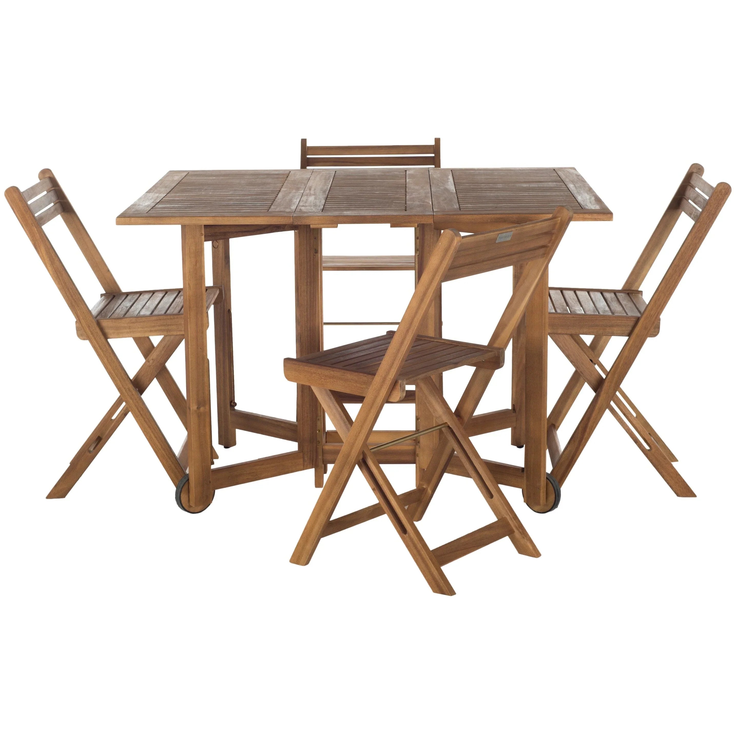 SAFAVIEH Outdoor Brandy 5-Piece Outdoor Dining Table Set - 43Wx35Dx29H – Image 26