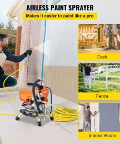 Alternative view of VEVOR Pulvérisateur sans Air avec Tuyau Haute Pression, Pistolet de Peinture Murale 2200 W, 3000 PSI, 2 L/Min, Moteur sans Balais Inclus, pour Peinture Intérieure Extérieure Fournitures Clôtures
