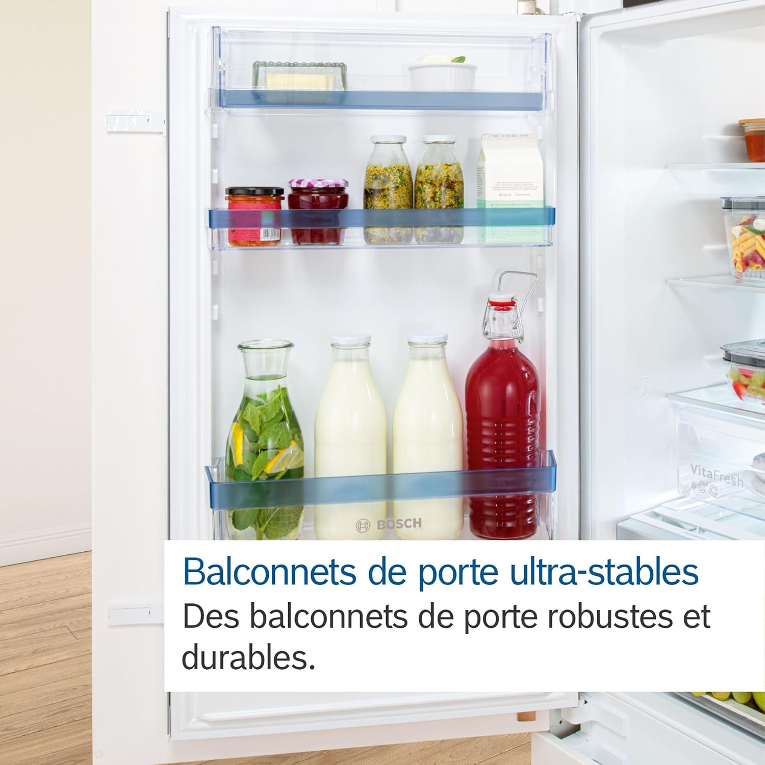 Bosch KIR41VFE0, Série 4, Petit réfrigérateur, Encastrable, 122,5 x 56 cm, 204 L – Image 7