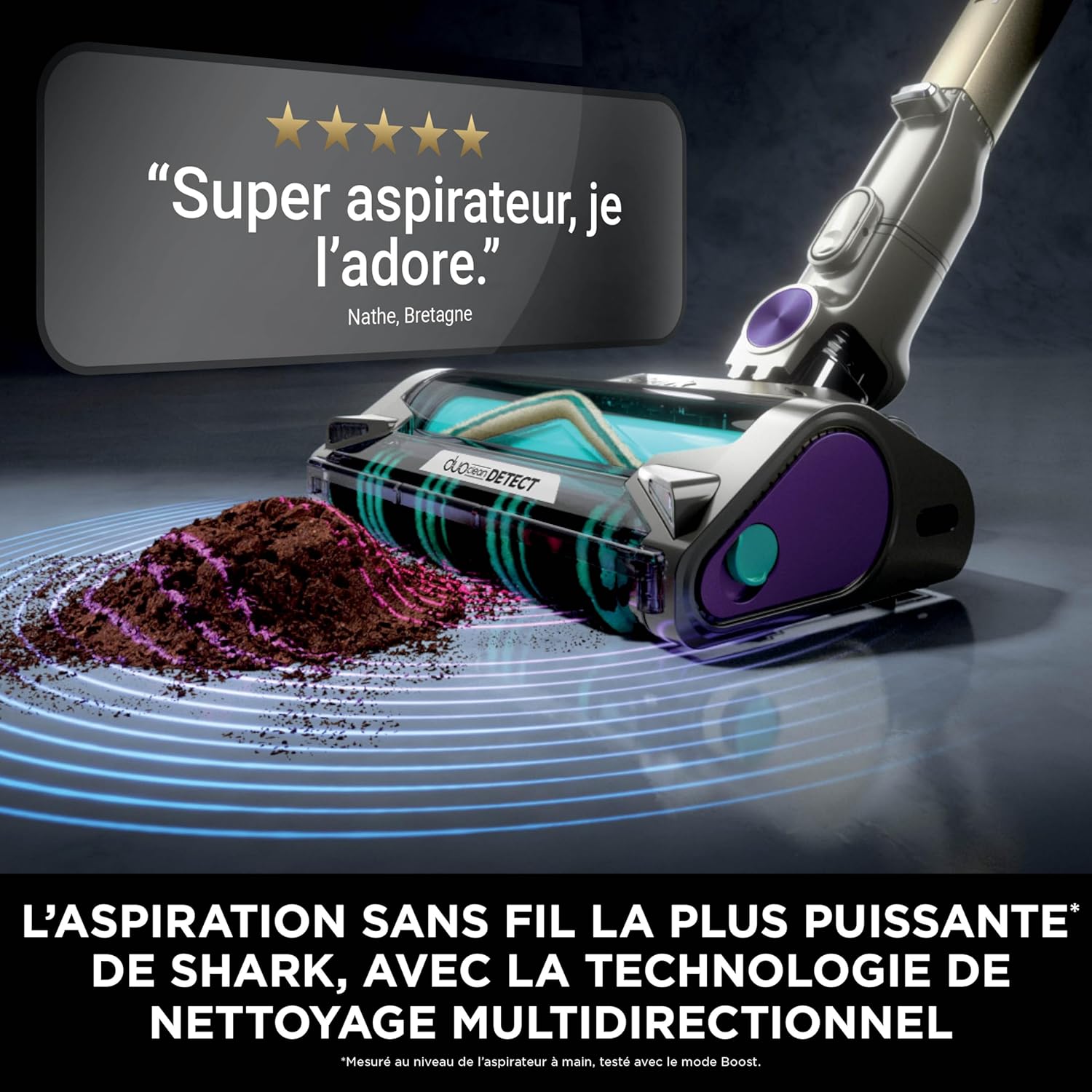 Shark aspirateur sans Fil PowerDetect Clean & Empty, DuoClean Detect, Reverse Clean, Base Auto-vidante 2 l, Anti-Hair Wrap Plus, autonomie 70 Min, léger, Access. Animaux/multisurface, Gris IP3251EUT – Image 3