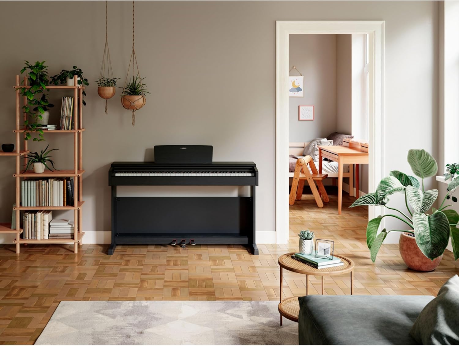 Yamaha ARIUS YDP-145 Piano Numérique - Piano d'Intérieur Moderne et meuble pour Amateurs, Jouabilité de Piano Acoustique Authentique, en noyer noir – Image 2