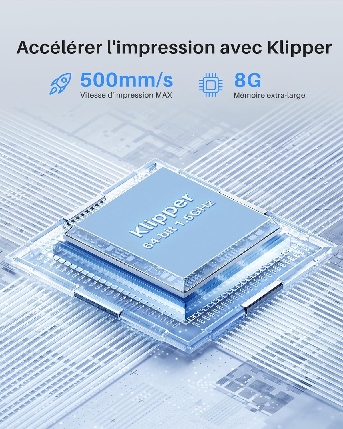 ELEGOO Neptune 4 Pro Imprimante 3D Rapide, 500mm/s Haute Vitesse avec Firmware Klipper, Nivellement Automatique et Extrudeuse Double-Gear Direct, Lit de Chaleur segmenté Intelligent 225x225x265mm – Image 2