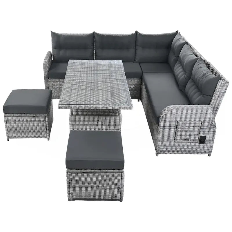 Outdoor Furniture Set Patio Rattan Furniture Set – Image 7