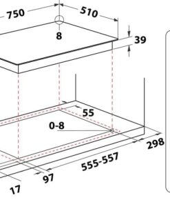 Alternative view of HOTPOINT - Plaque gaz - 5 feux - PCN751TIXHA