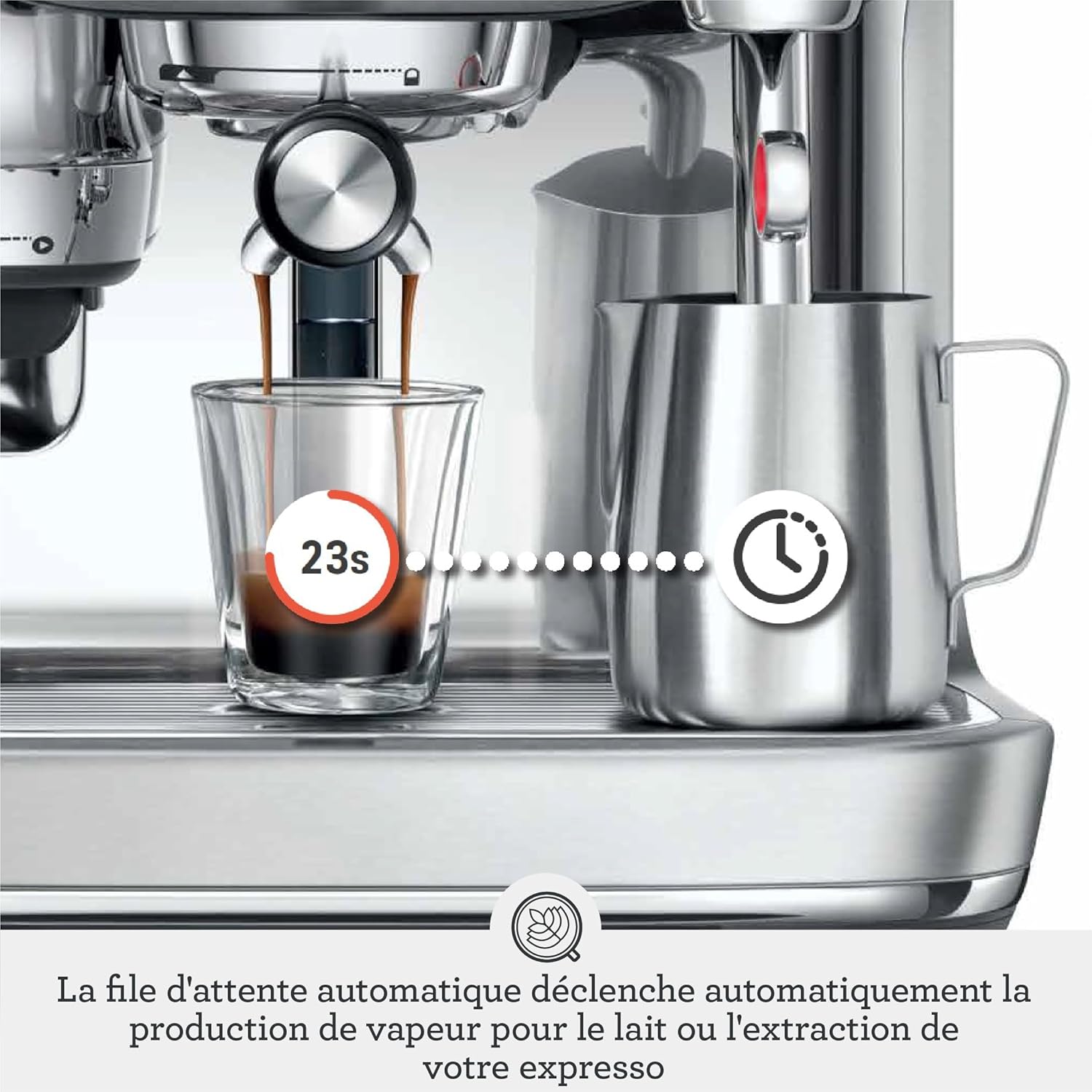 Sage - The Oracle Jet - Machine Expresso à Porte-Filtre, Moulin Intégré - Mousseur à Lait Manuel & Automatique - 1600W, 14 Programmes, Knock Box Inclus - Acier Inoxydable – Image 9
