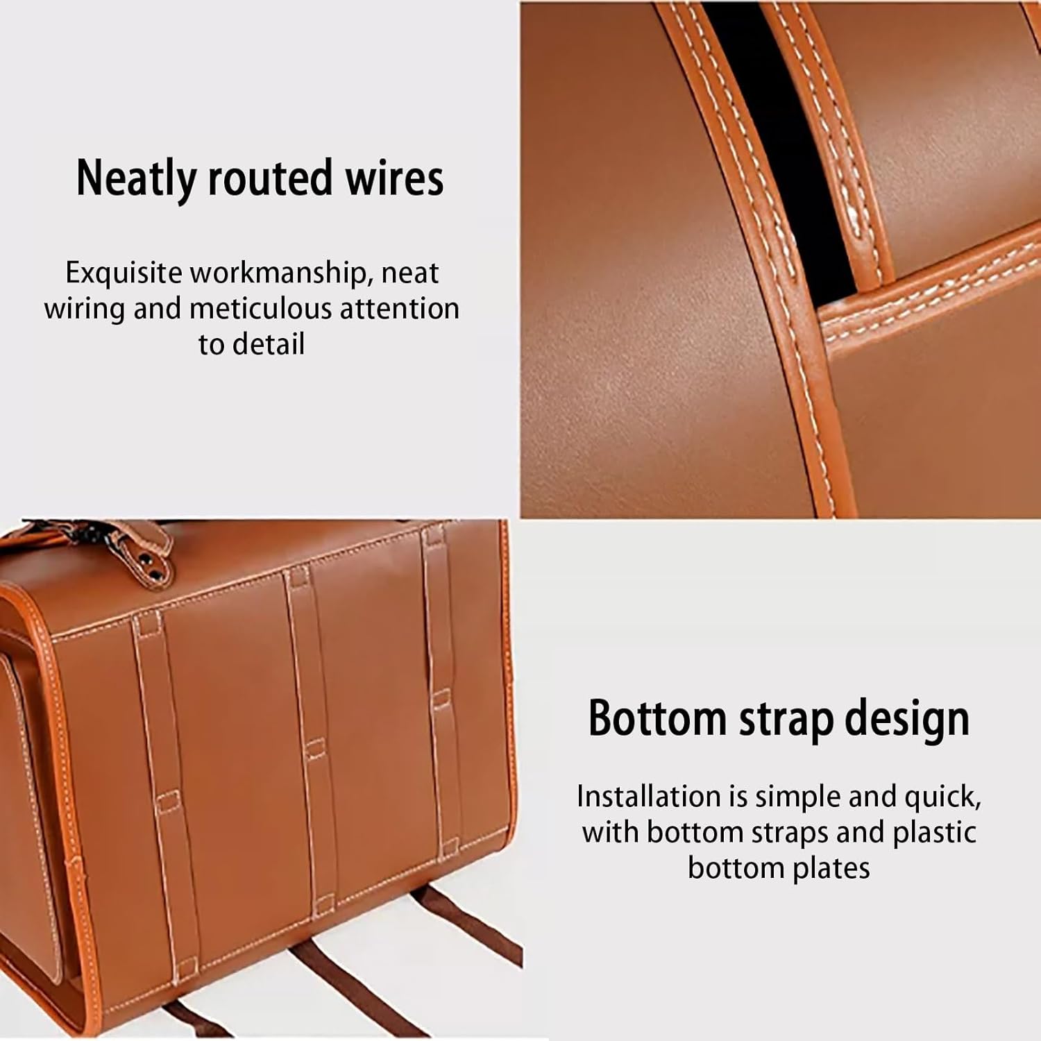 Top case de moto rétro, coffre universel épais et étanche, coffre de voyage avec serrure à combinaison de sécurité et poignée de transport, valise de rangement pour casque de moto, aspect élégant ( Co – Image 7