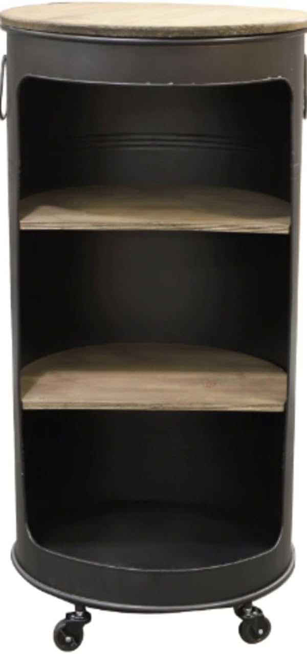 Urban Living LOFT & Metal Bar BIDON avec roulettes DIAM 50CM X H100CM – Image 3