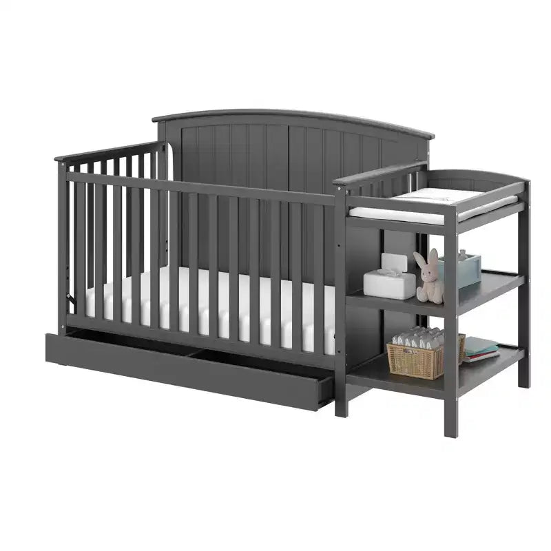 Storkcraft Steveston 5-in-1 Convertible Crib and Changer with Drawer – Image 6