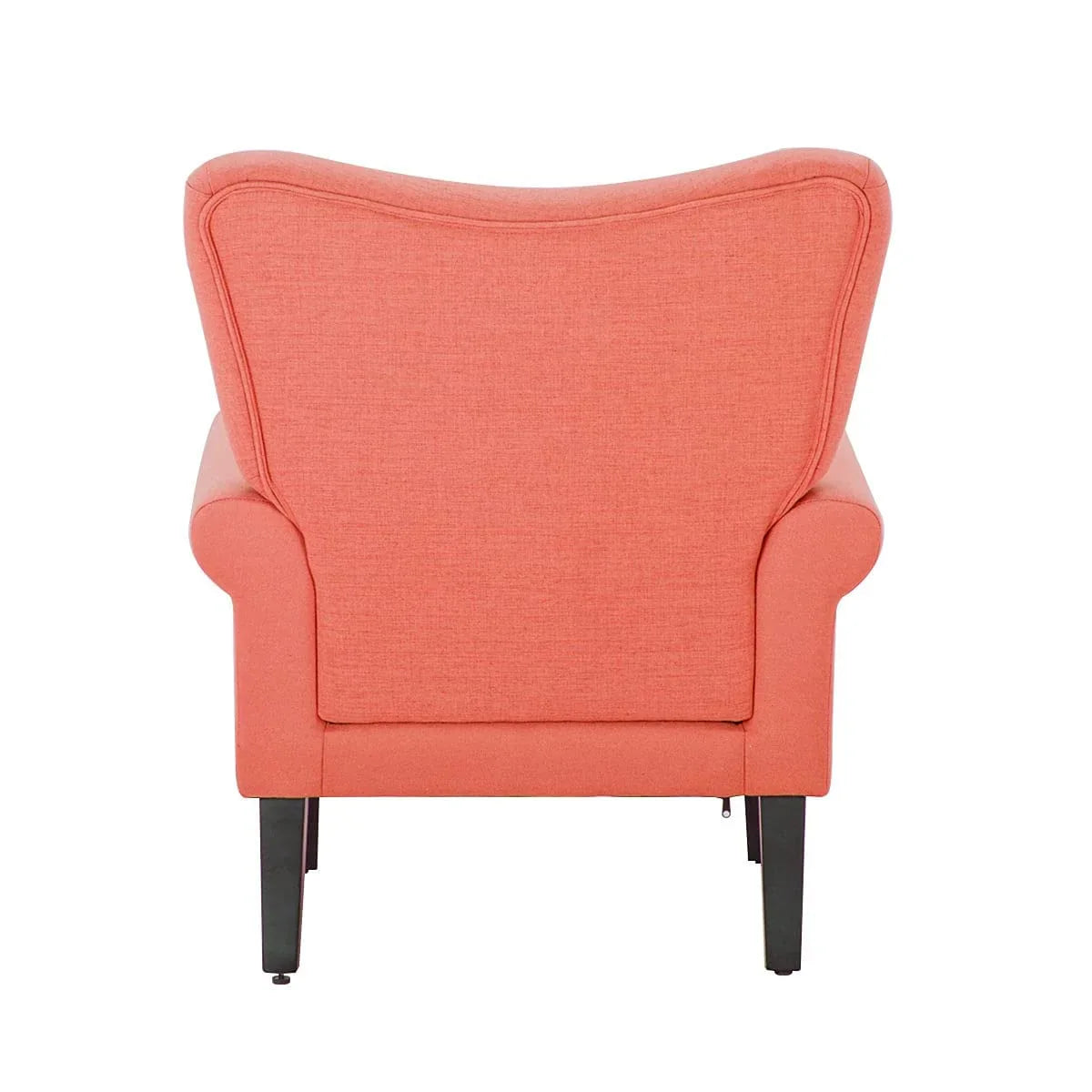 Erommy Modern Accent Chair, High Back Armchair, Upholstered Fabric Button Single Sofa with Wooden Legs for Living Room – Image 25