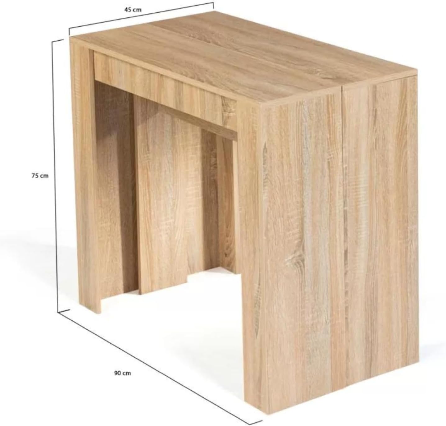 CONCEPT USINE | BELLI - Table Console Extensible en Bois | 2,35 m | Design Moderne | 8 Places avec Extension | Bois Résistant | 75x90x47 cm | Montage Rapide | Parfait pour Salon, Salle à Manger – Image 5