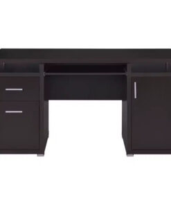 Alternative view of TUYOHW 55 Wooden Writing Desk,Office Computer Desk with 2 Drawers,1 Cabinet,1 Open Shelf,1 Door,Work Desk for Home Office,Study,Small Spaces