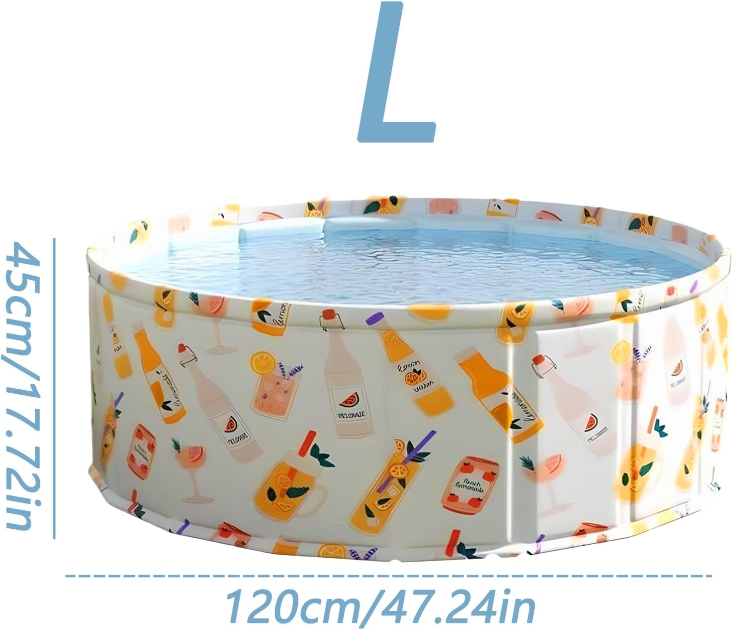 Piscine De Bain Pliable Portable - Bassin De Jeu en Eau Intérieure, Baignoire Non Inflatable | Équipement De Baignade D'activité D'été, Piscine De Trempage pour avec Base pour Pelouse Garage F – Image 7