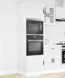 Alternative view of vidaXL Armoires de Four 2 pcs Porto Blanc Bois d'ingénierie, unité de Four, Armoire de Four de Cuisine, unité de Base de Four