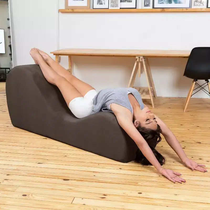 Avana Sleek Chaise Lounge for Yoga - Made in The USA - Great for Stretching, Relaxation, Exercise & More, 60D x 18W x 26H Inch, Light Grey – Image 30