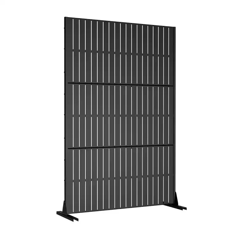72 inch Room Divider Rectangle Privacy Screen with Galvanized Frame Garden Fence Patio Black – Image 5