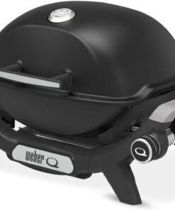 Weber Barbecue à gaz Q 1100N / Barbecue portable léger pour camping, patios et balcons avec brûleur haute efficacité, grilles en fonte émaillée et allumage électronique, noir