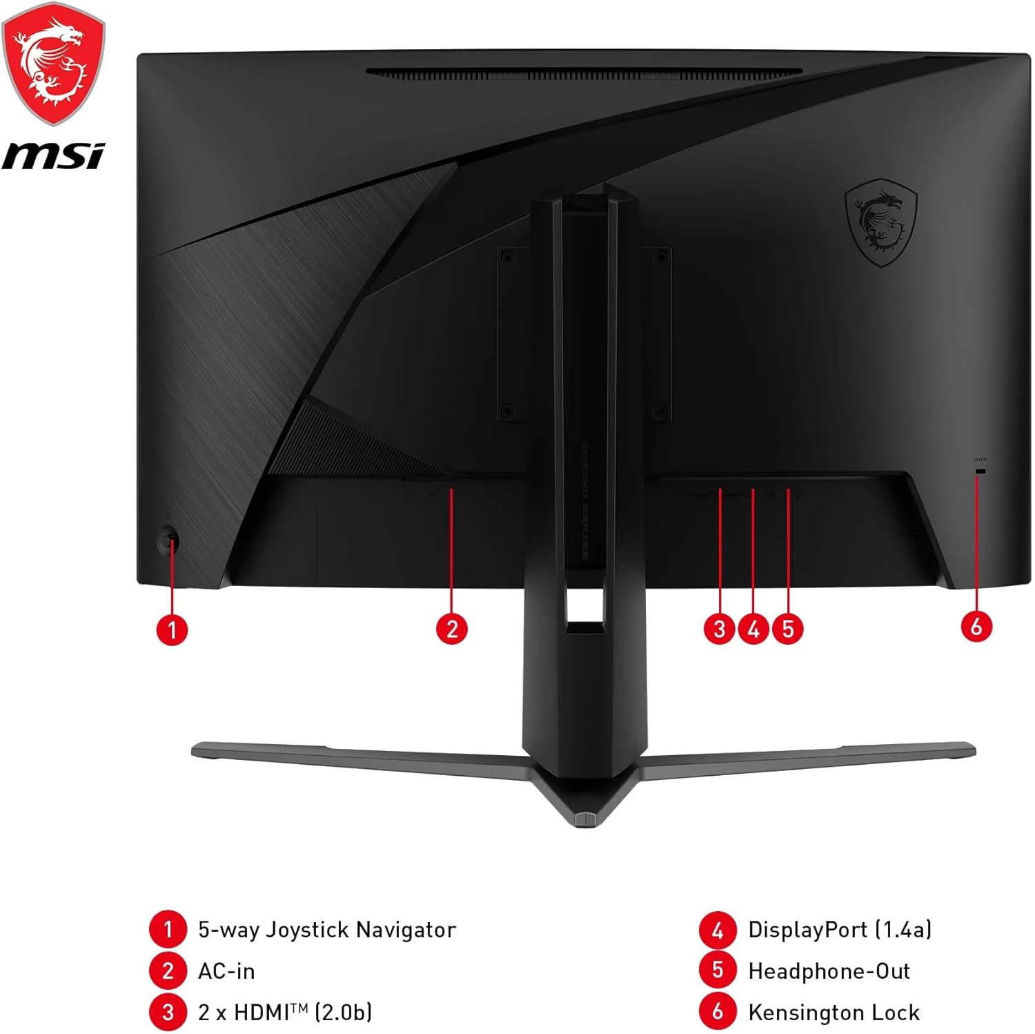 MSI MAG 27CQ6PF Écran Gaming incurvé FHD de 27 - Dalle Rapid VA 2560 x 1440 1500R, 180 Hz / 0,5ms (GtG, Min.), AMD FreeSync - DP 1.2a, HDMI 2.0b CEC – Image 7