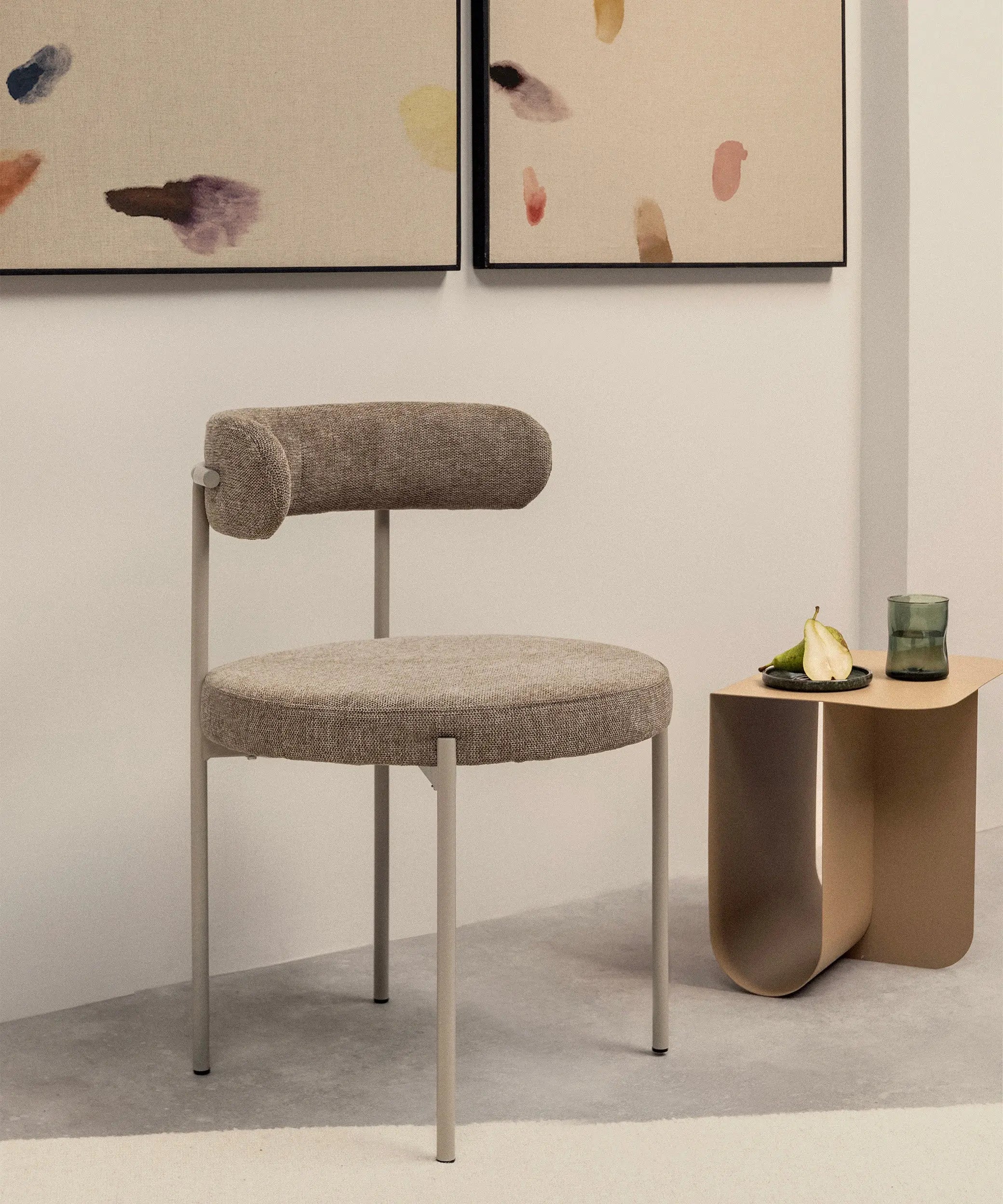 Silla de Comedor en Tela y Metal Alexia – Image 4