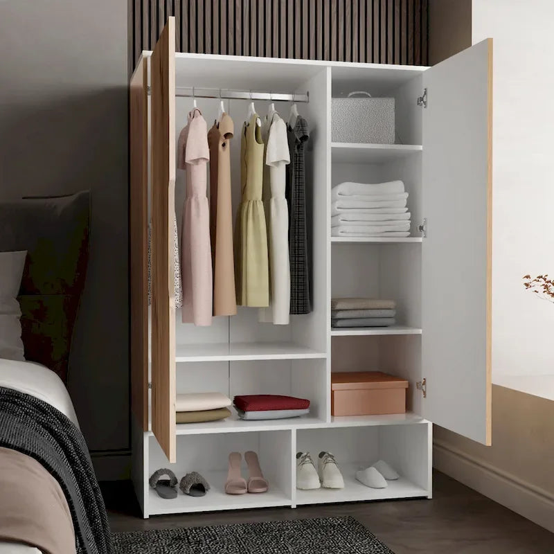 Rose Double Armoire with Hanging Rod – Image 19