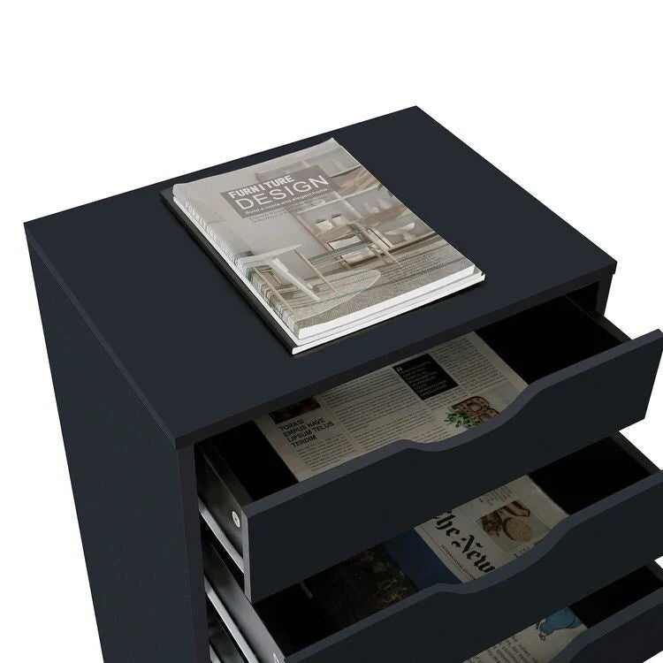 Narrow Wooden 9-Drawer Cabinet with Smooth-Glide Drawers and Top Storage Shelf – Image 9