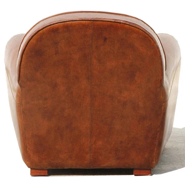 Pasargad Home Genuine Leather Paris Club Chair, Brown – Image 7