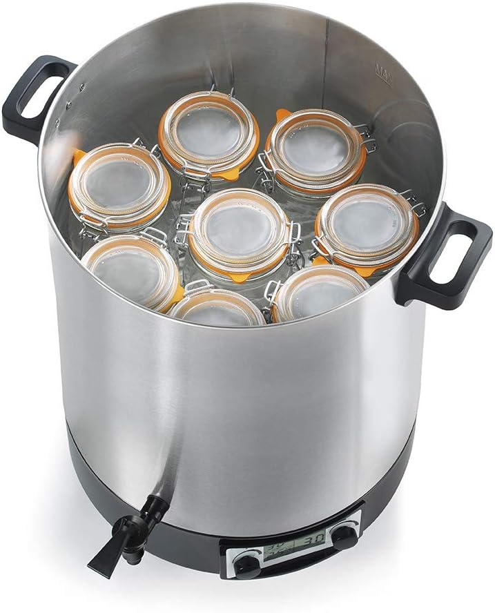 Stérilisateur De Bocaux Électrique Cuve Inox Avec Ecran Lcd, Robinet Et Minuteur 45l 2500w - STERI PRO INOX 45L LCD – Image 2