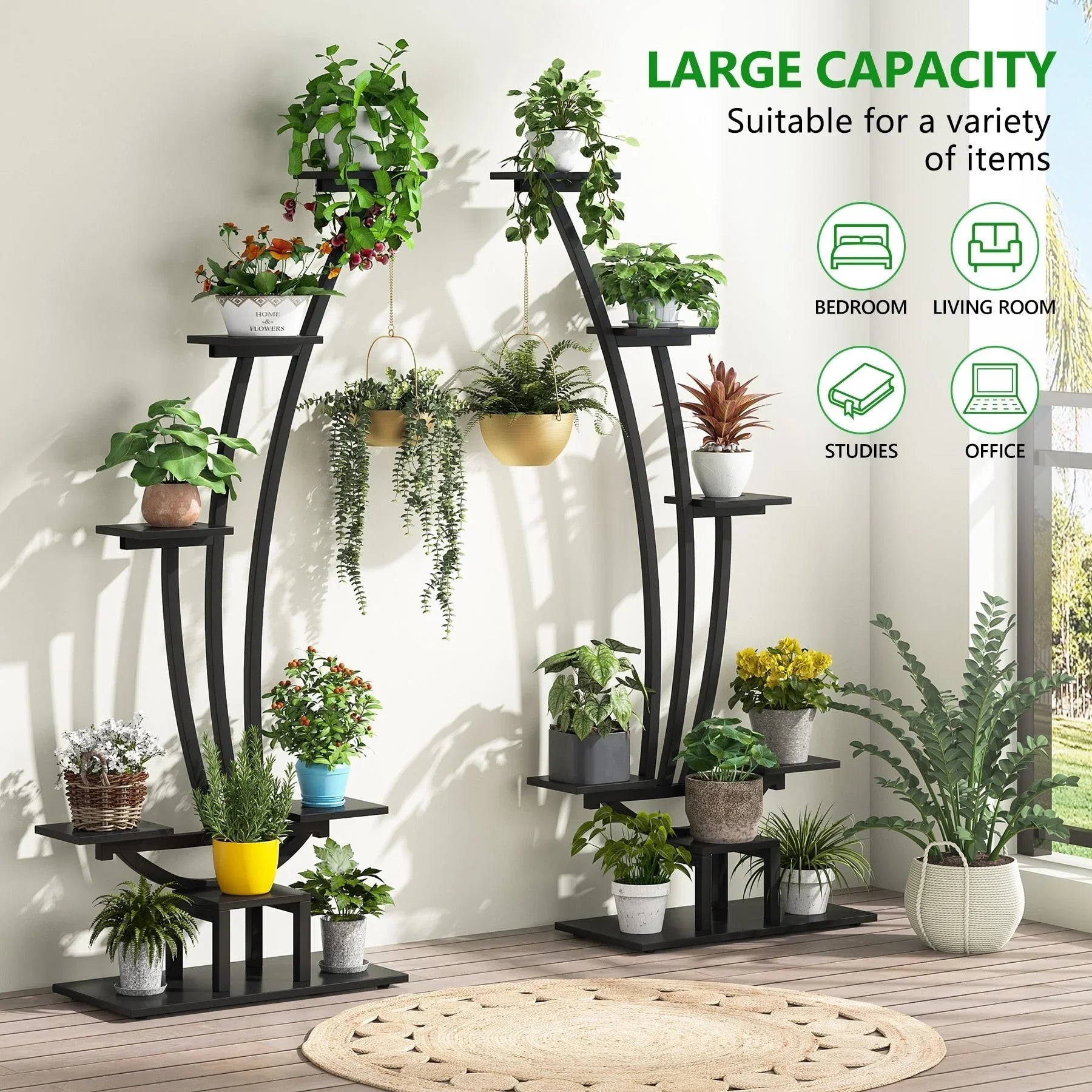 Indoor Plant Stand, 6-Tier Flower Rack for Home Garden- Set of 2 – Image 21