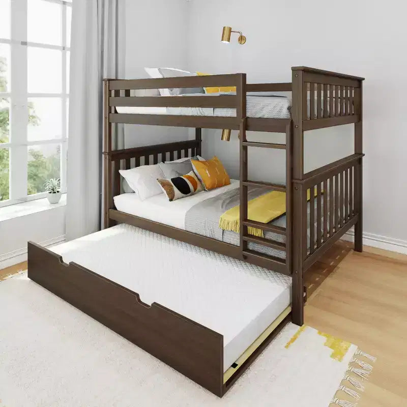Max & Lily Full over Full Bunk Bed with Trundle Bed – Image 36