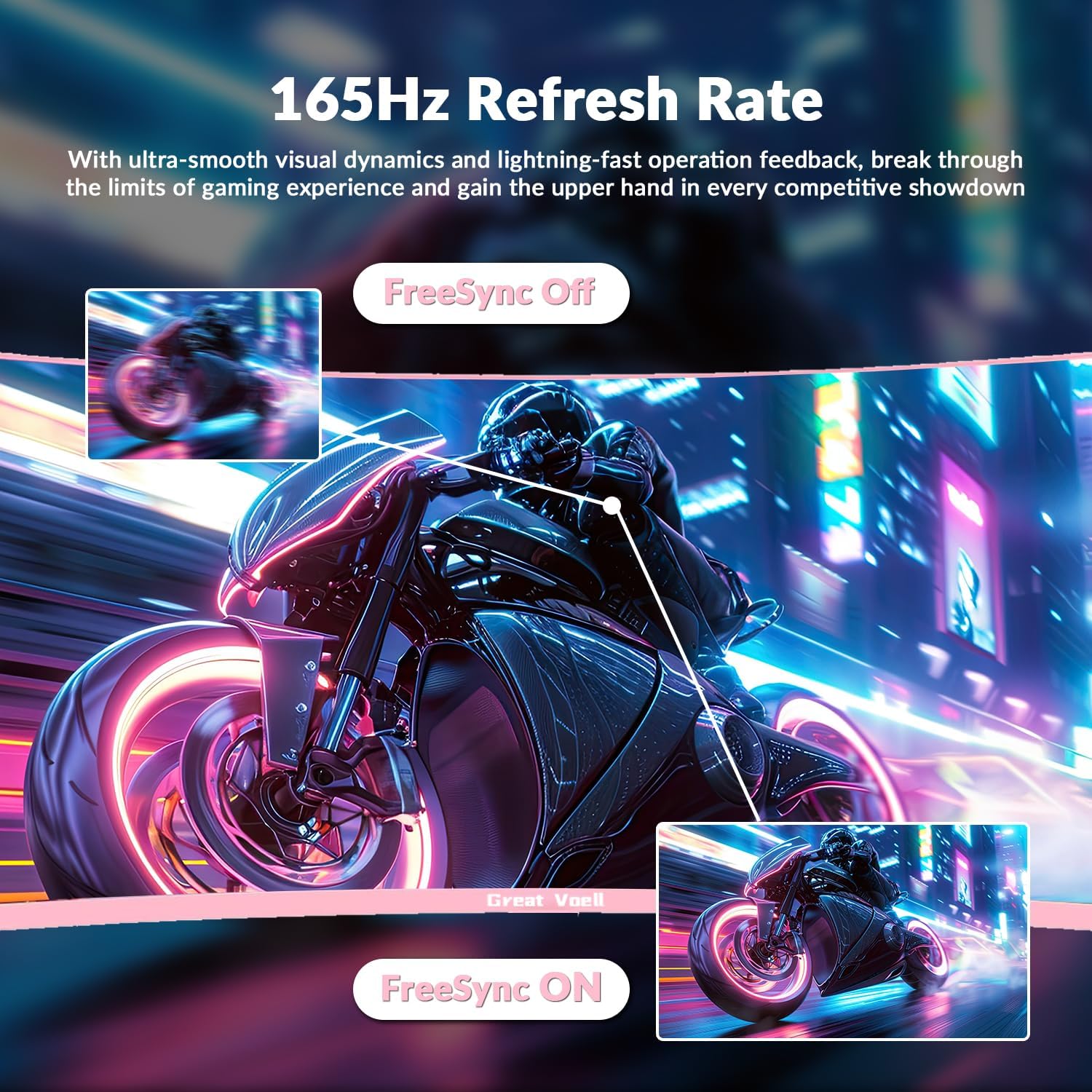Écran Gaming incurvé 34 Pouces - WQHD 3440x1440, 165Hz, 1500R, HDR10, FreeSync, Rapport de Contraste 4000:1, sRGB 127 pour cent, Support VESA 100x100mm - Rose – Image 4