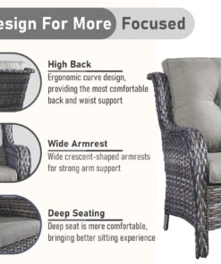 Alternative view of Gymojoy Outdoor Loveseat Wicker Sofa Set Rattan Sofa