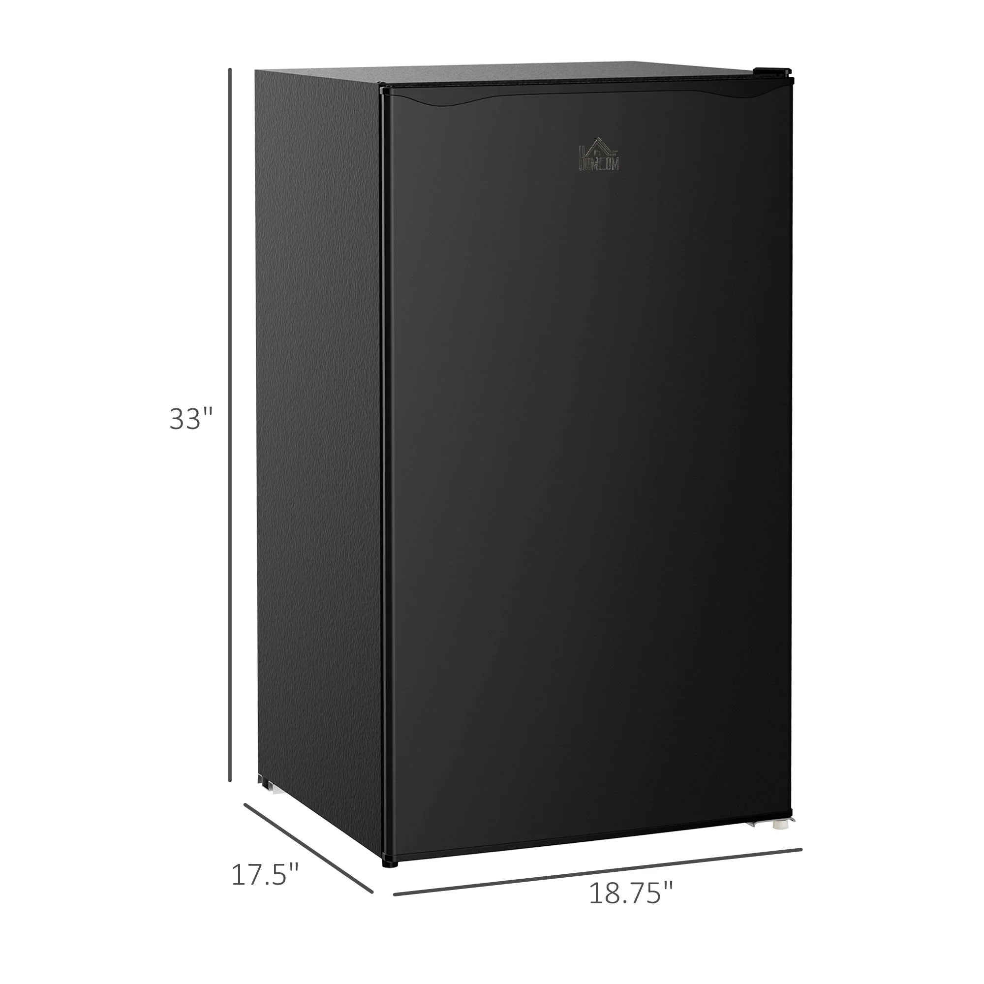 HOMCOM 3.2 Cu.Ft Mini Fridge with Freezer, Single Door Compact Refrigerator with Adjustable Thermostat for Bedroom – Image 24