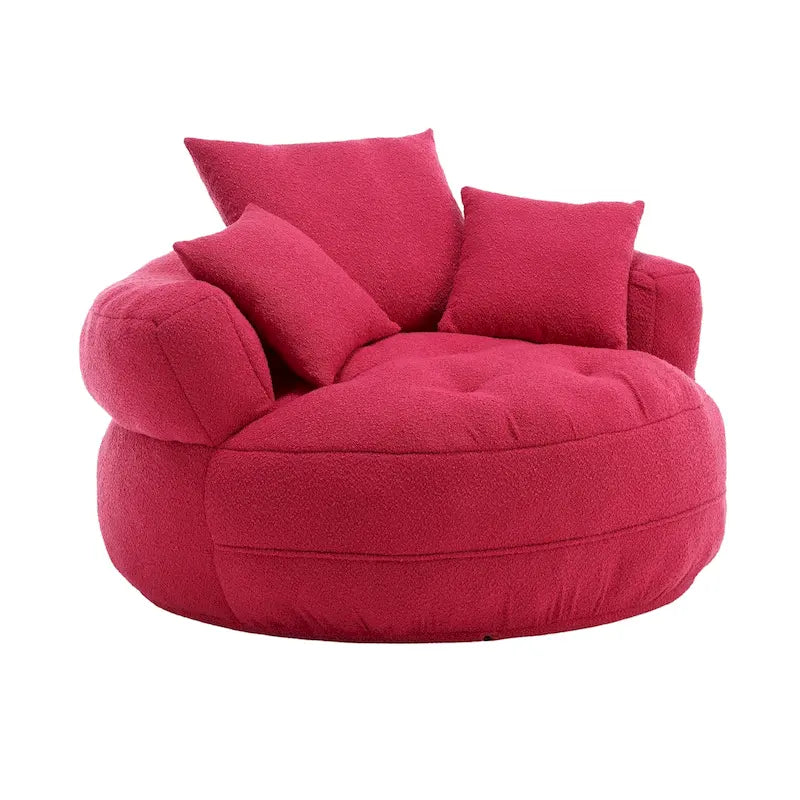Round Lazy Sofa Chair – White/Blue/Grey/Yellow/Orange/Rose Red/Navy/Green, Single & Couple Seat – Image 10