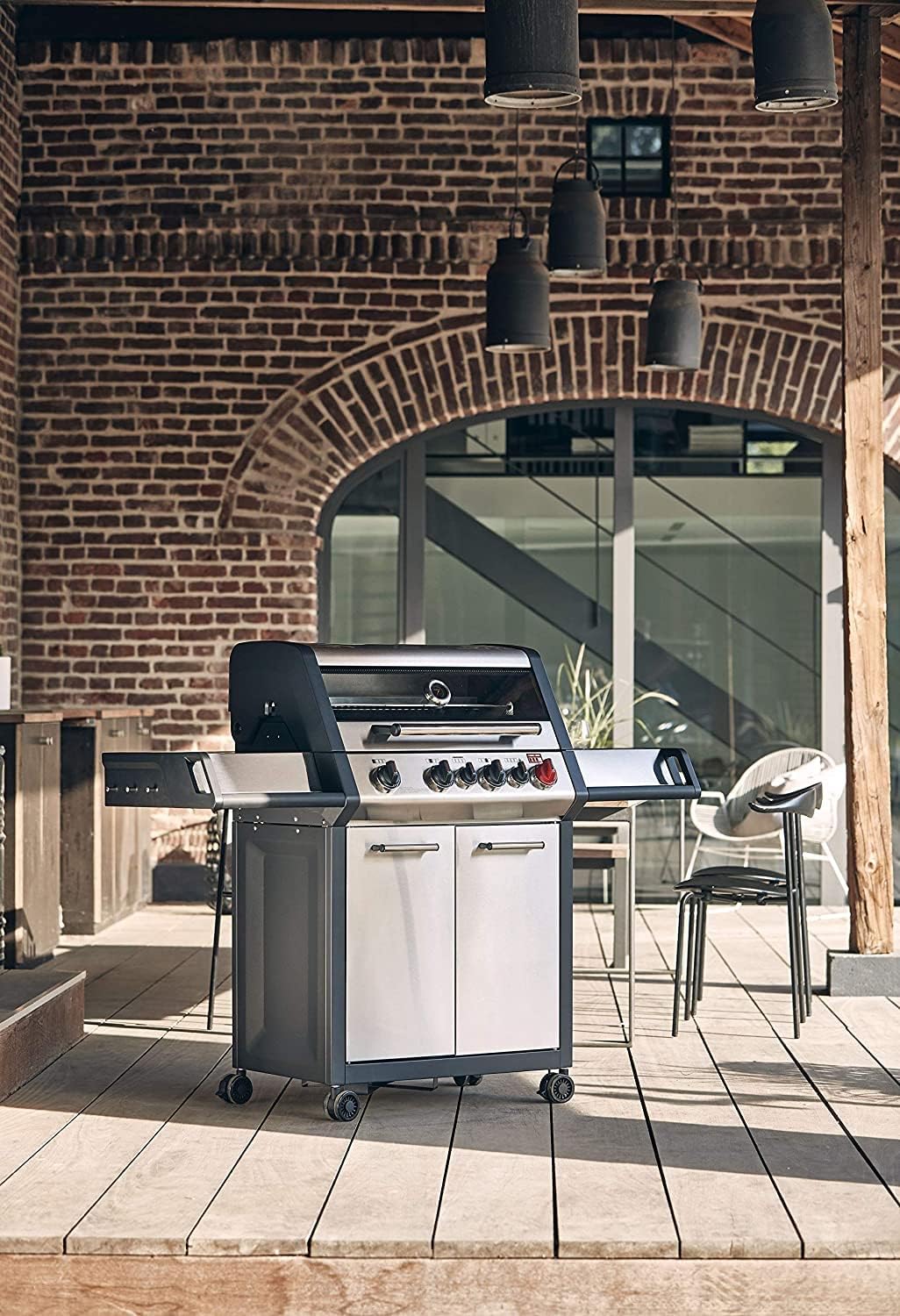 ENDERS - Barbecue Monroe Pro 4 SIK Turbo - 4 brûleurs dont 1 Turbo Zone - 1 brûleur arrière infrarouge - 1 brûleur latéral - Simple Clean - Switch Grid - Jusqu'à 14 convives - 21,1 kW – Image 2