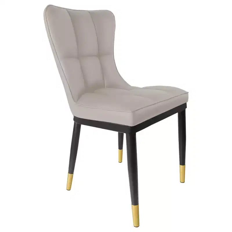 Bekrvio Dining Room Chairs Set of 6, Modern Upholstered Faux Leather Seat with High Back, Metal Legs, Armless Kitchen Chairs for Living Dinning Room – Image 6