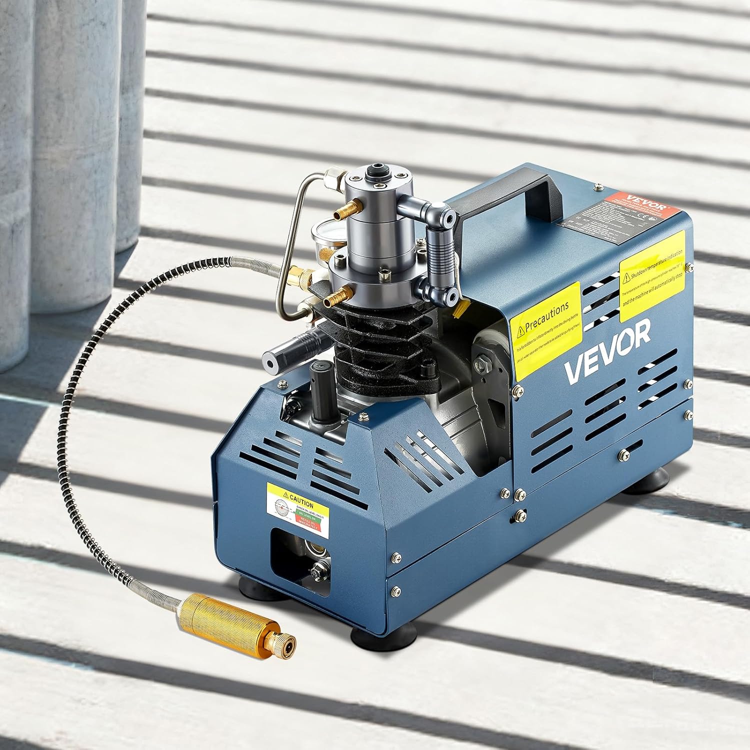 VEVOR Compresseur Haute Pression 300BAR 30MPA 4500PSI Compresseur Air PCP 1800W Compresseur Arrêt Automatique Refroidissement par Eau 40-50 L/min 2800 tr/min pour Bouteille Plongée Réservoir Paintball – Image 8