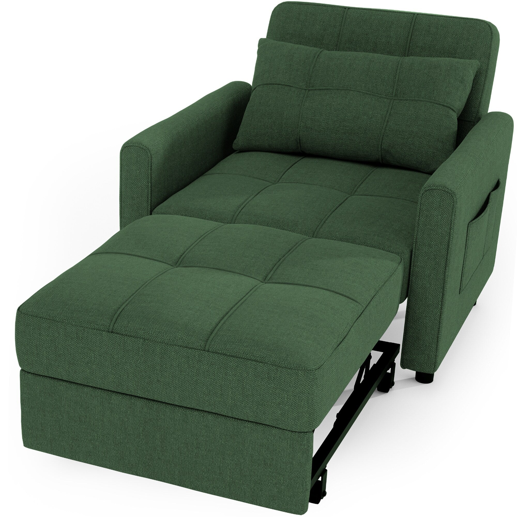3-in-1 Adjustable Sleeper Sofa Bed, Pull Out Chair Sofa, Convertible Folding Bed for Living Room – Image 10