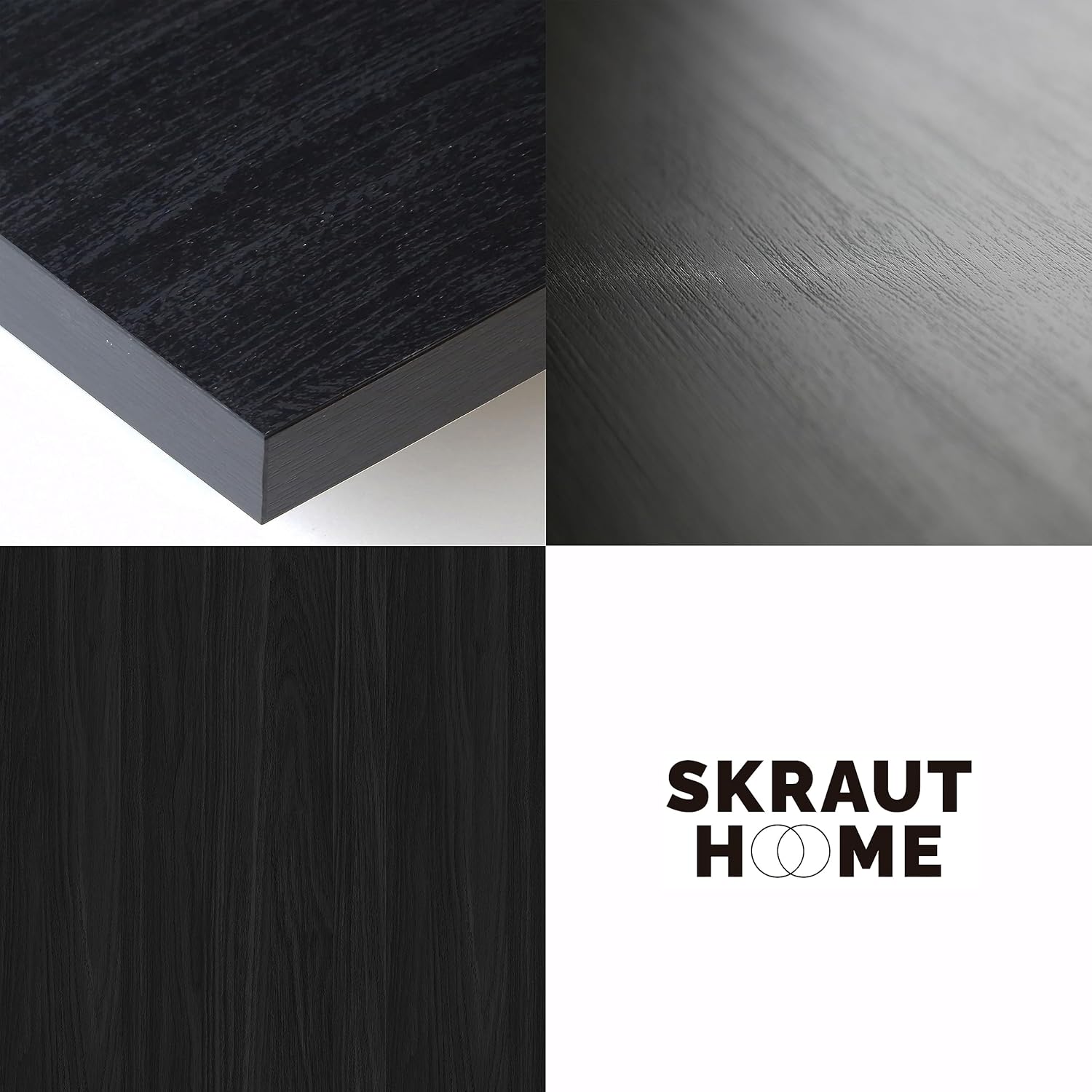 Skraut Home | Meuble TV | Banc Télé | Grand Espace de Rangement | 200x45x35cm | pour Les TV jusqu'à 80 | Cheminée électrique | Style Moderne | Blanc et Noir – Image 8
