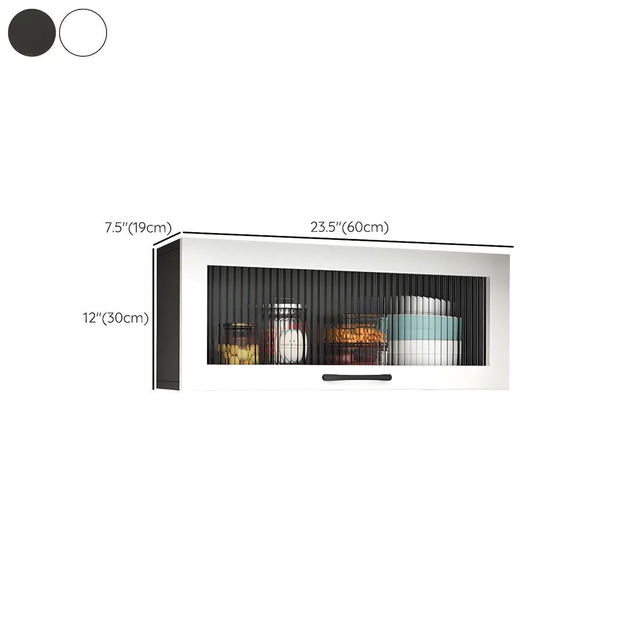 Kitchen White Wood Wall-Mounted Storage China Cabinets – Image 56
