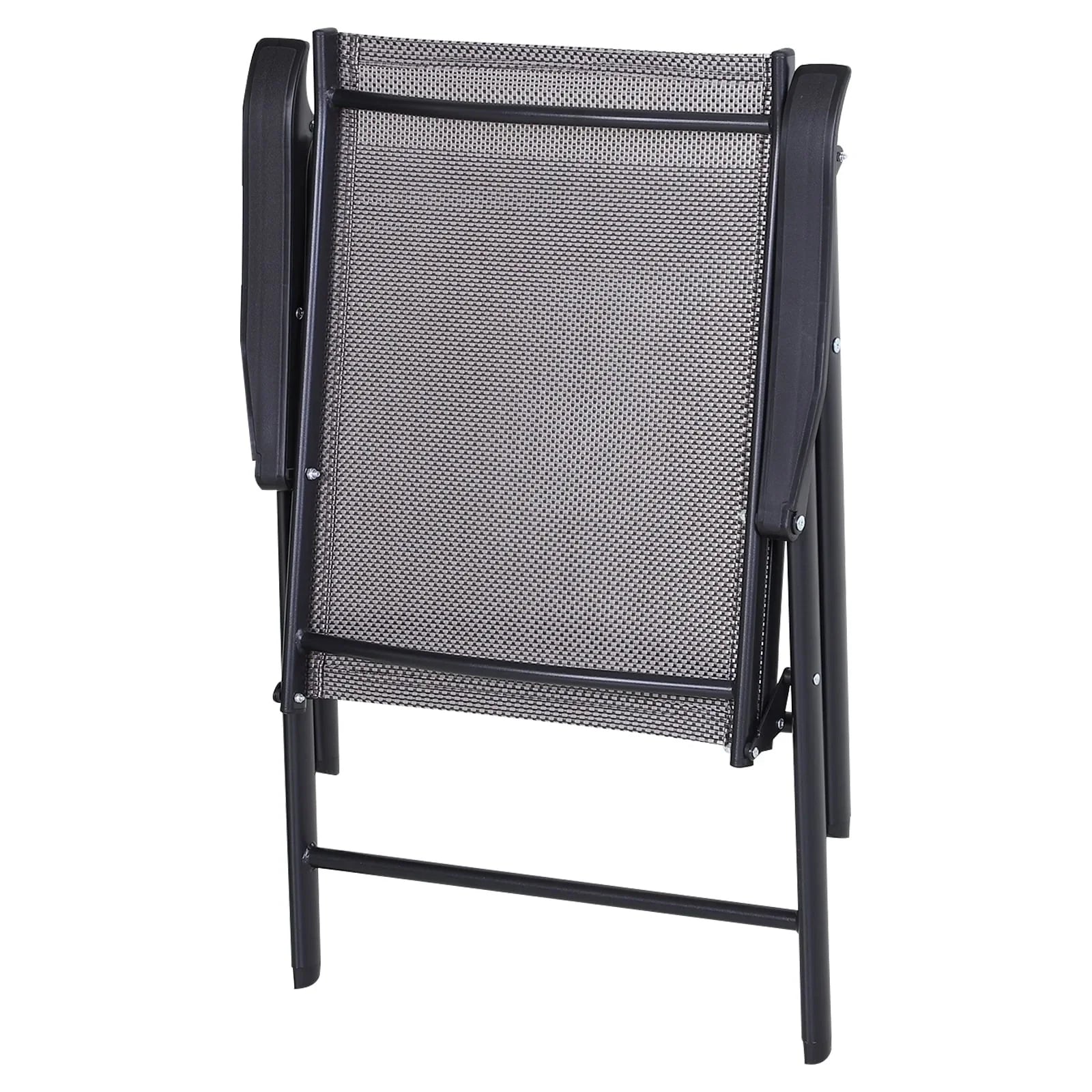 Outsunny 4-piece Folding Patio Chair Set with a Simple & Chic Design, Comfortable for the Deck, Garden, Yard & Travel – Image 9