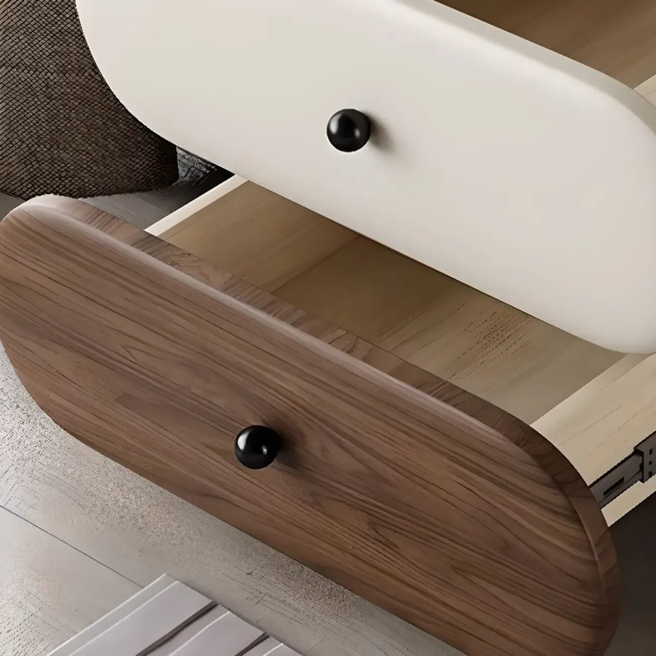 Modern Two-Tone Bedside Table with Storage Drawers – Image 18