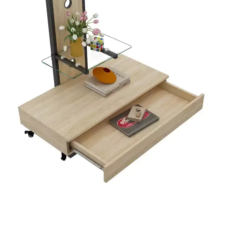 TV Stand for 32-75 TVs, Adjustable Height Mobile TV Cart with Drawer and Wheels for Living Room, Bedroom, Offices -ModernLuxe – Image 31