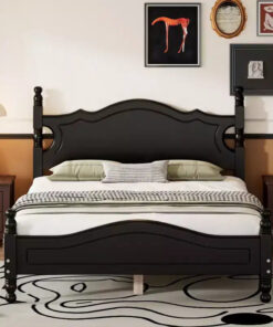 Alternative view of Whisen Queen Size Wood Platform Bed Frame, Platform Bed with Wooden Slat Support