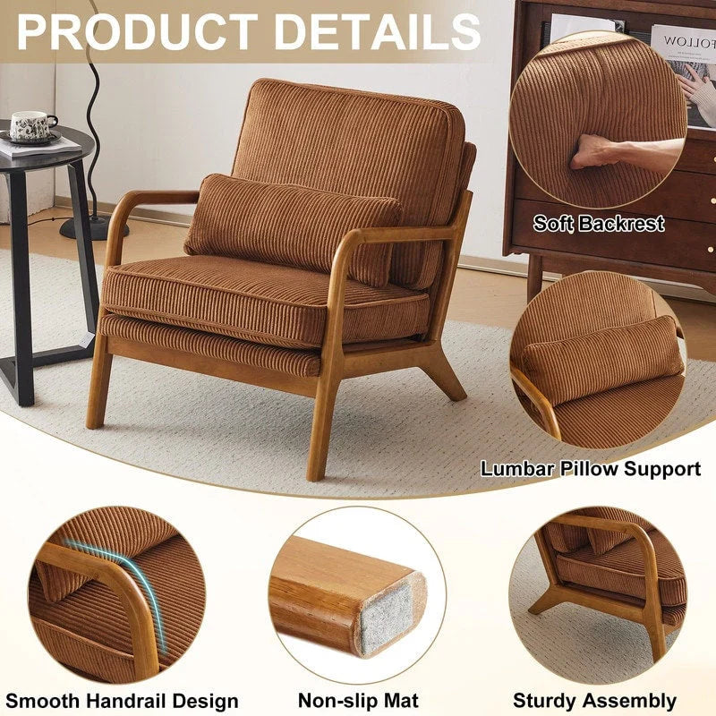Mid Century Modern Upholstered Accent Chair – Image 21