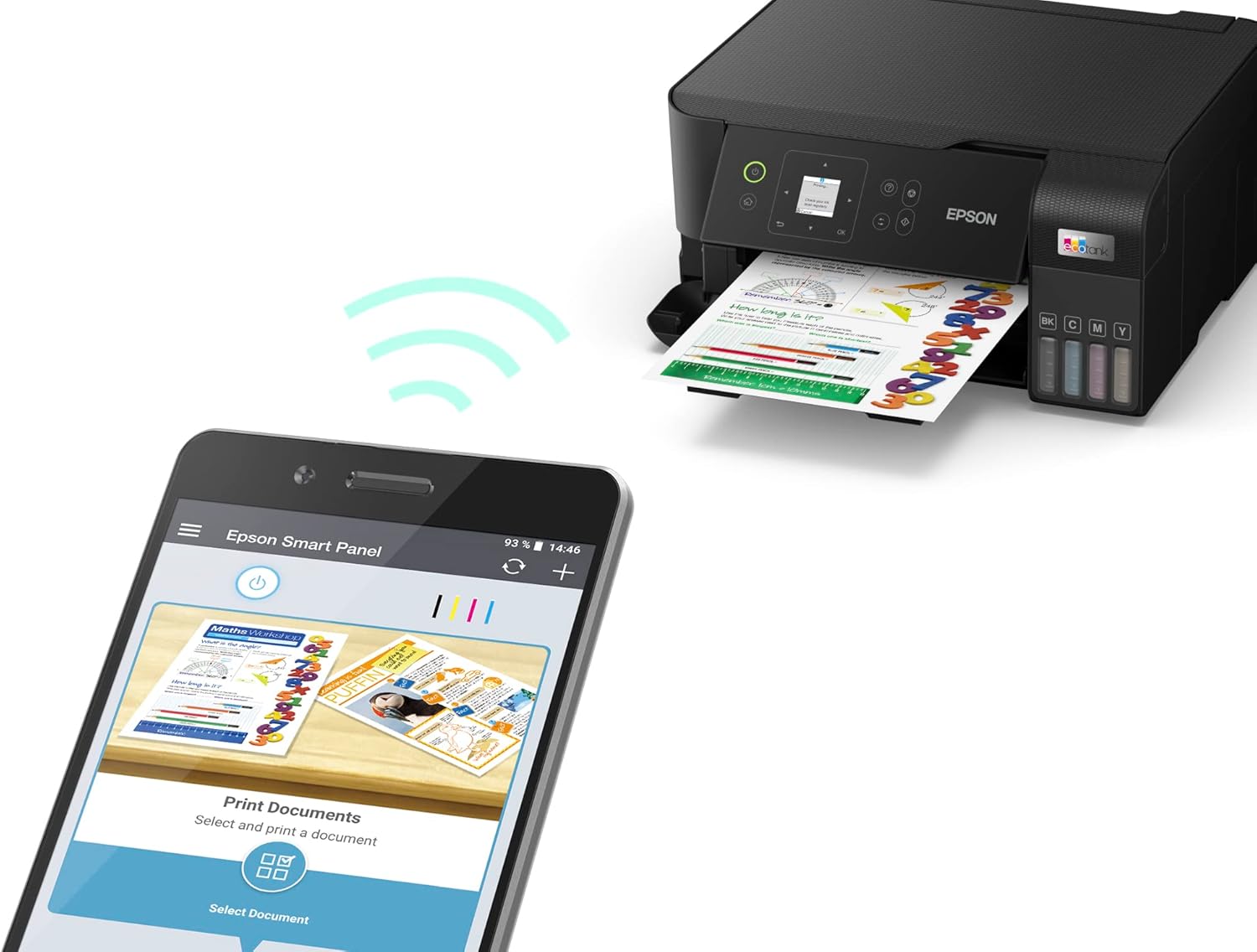 EcoTank ET-2840 Imprimante à réservoir d'encre Multifonction A4 Wi-FI avec Un Stock d'encre jusqu'à 3 Ans – Image 6