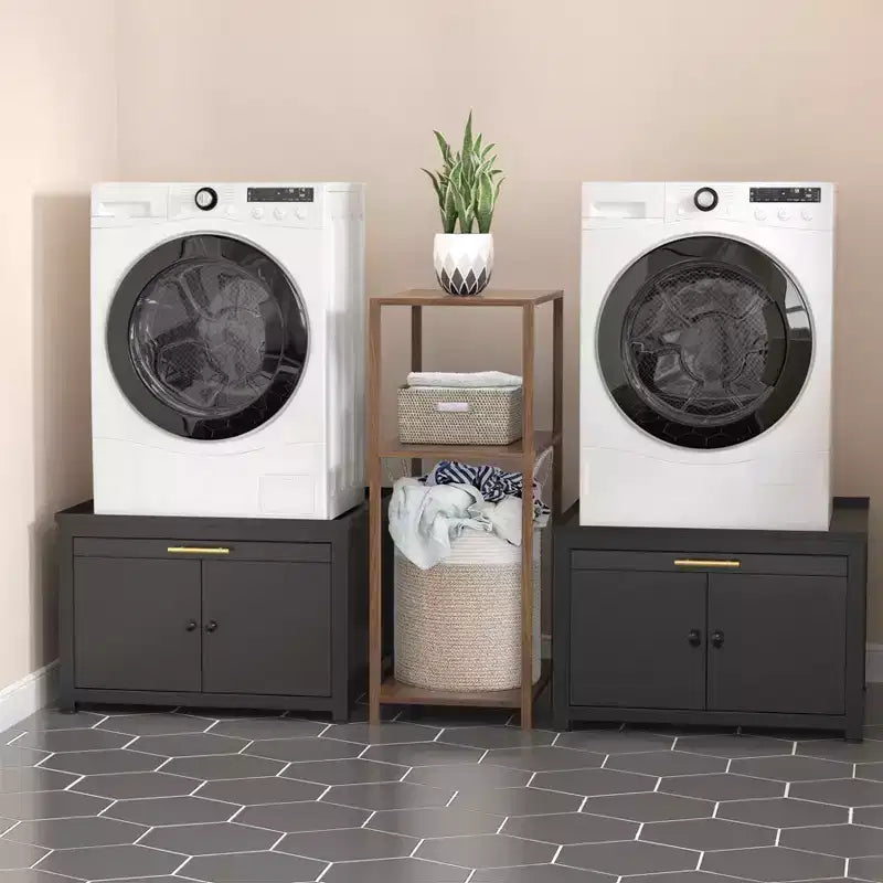 GDLF Laundry Pedestal Heavy Duty Metal Washer Dryer Pedestal 29 Universal Fit Anti-Vibration Washing Machine Stand – Image 14